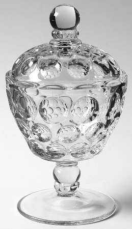 Whirlpool Clear Footed Candy Box & Lid