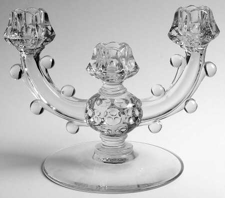 Whirlpool Clear 3 Light Candlestick