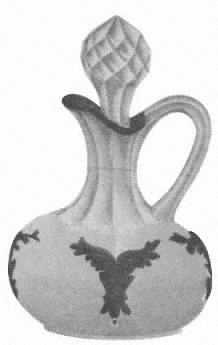 Winged Scroll Clear Cruet & Stopper