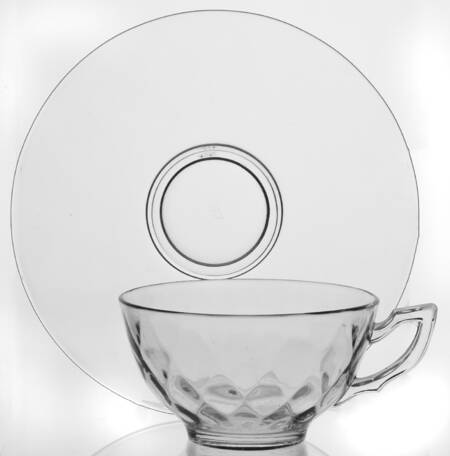 Yeoman Clear (Stem 1184, Optic) Cup & Saucer Set