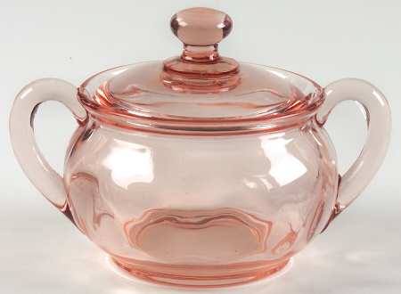 Yeoman Pink Flamingo (Stem 1184, Optic) Sugar Bowl & Lid