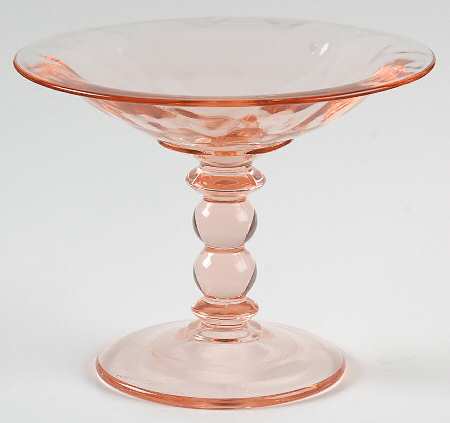 Yeoman Pink Flamingo (Stem 1184, Optic) 4" Height Open Compote