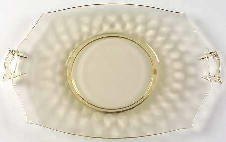 Yeoman Yellow Sahara (Stem 1184, Optic) Hors d'Oeuvre Tray