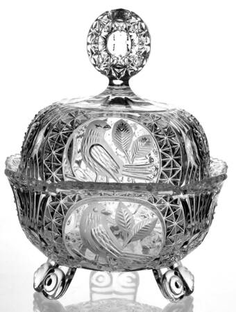 The Byrdes Collection Footed Candy Dish & Lid