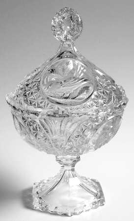The Byrdes Collection Footed Candy Dish & Lid