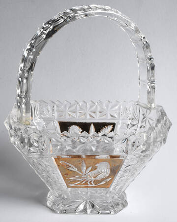 Byrdes Collection Gold Accent Footed Basket