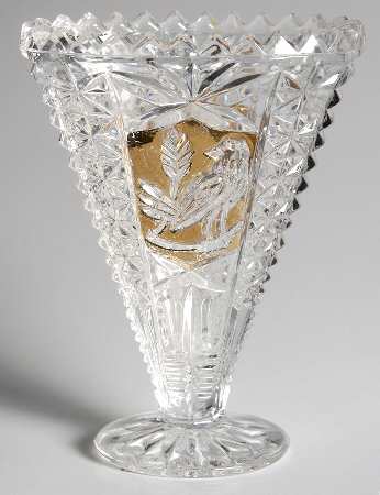 Byrdes Collection Gold Accent Small Fan Vase