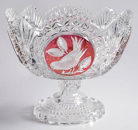 Byrdes Collection, The Ruby Round Compote (Height X Width)