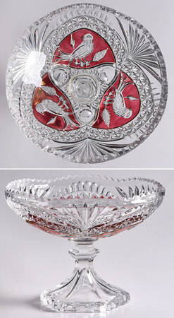 Byrdes Collection, The Ruby Round Compote (Height X Width)