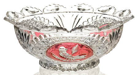 Byrdes Collection, The Ruby 10" Footed Scalloped Bowl