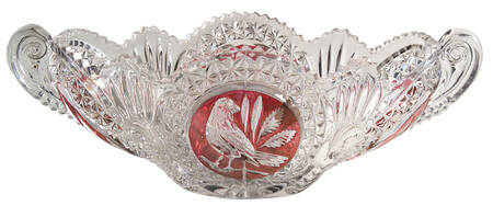 Byrdes Collection, The Ruby 13" Oval Handled Bowl