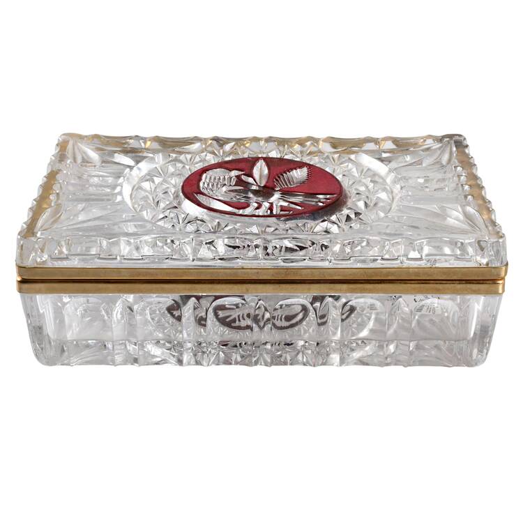 Byrdes Collection, The Ruby 7" Rectangular Box with Hinged Lid