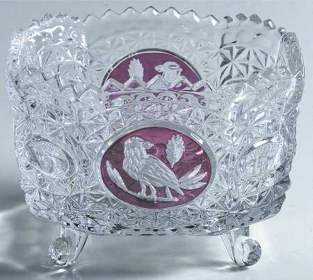 Byrdes Collection, The Ruby Footed Square Bowl