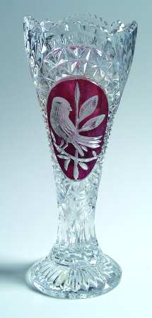 Byrdes Collection, The Ruby 12" Footed Vase