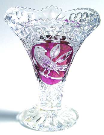 Byrdes Collection, The Ruby 7" Footed Vase