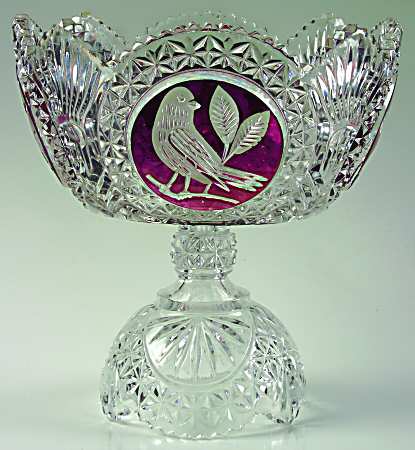 Byrdes Collection, The Ruby Round Compote (Height X Width)
