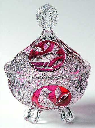 Byrdes Collection, The Ruby Candy Dish & Lid