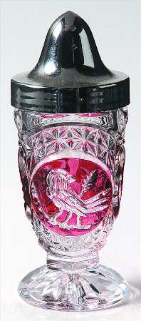 Byrdes Collection, The Ruby Footed Shaker & Metal Lid