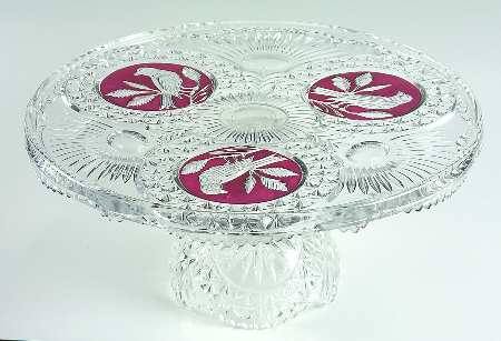 Byrdes Collection, The Ruby 12" Diameter Cake Stand/Pedestal