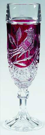 Byrdes Collection, The Ruby Fluted Champagne