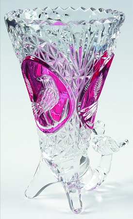Byrdes Collection, The Ruby 6" Cornucopia Vase