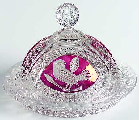 Byrdes Collection, The Ruby Round Covered Butter