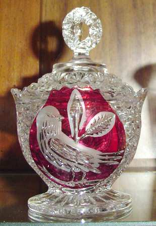 Byrdes Collection, The Ruby Sugar Bowl & Lid