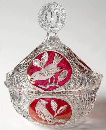 Byrdes Collection, The Ruby Candy Dish & Lid