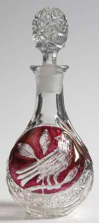 Byrdes Collection, The Ruby Round Perfume Bottle & Stopper
