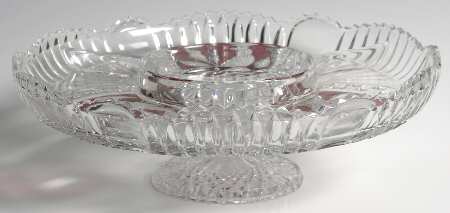 Byrdes Collection, The Ruby 4 Part Footed Relish W/No Center Lid