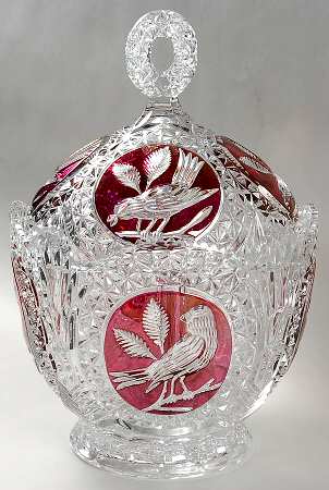 Byrdes Collection, The Ruby Punch Bowl & Lid