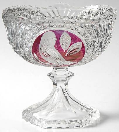 Byrdes Collection, The Ruby Footed Candy Dish No Lid