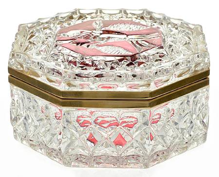 Byrdes Collection, The Ruby Hinged Lid Octagonal with Box