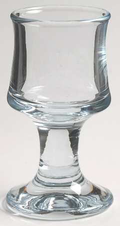 Danish Ships Ice Blue Cordial Glass
