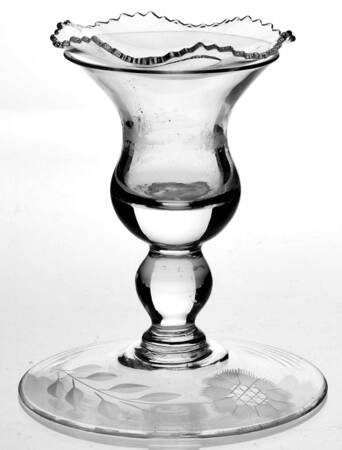 Cornflower (Smooth Stem, Non Optic) 3" Single Light Candlestick