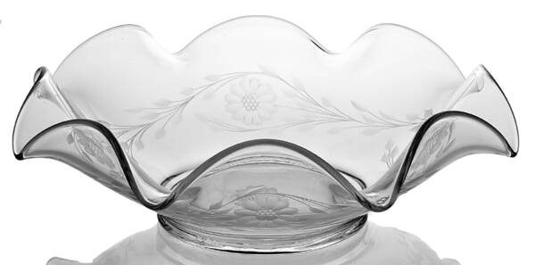 Cornflower (Smooth Stem, Non Optic) 12" Footed Bowl
