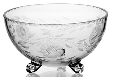 Cornflower (Smooth Stem, Non Optic) 7" 3-Toed Footed Bowl