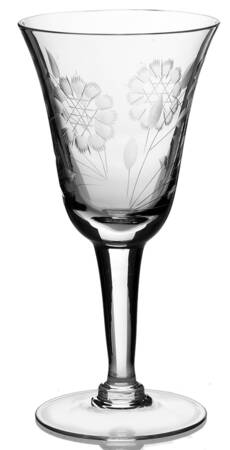 Cornflower (Smooth Stem, Non Optic) Water Goblet