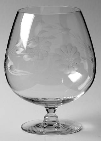 Cornflower (Smooth Stem, Non Optic) Brandy Glass