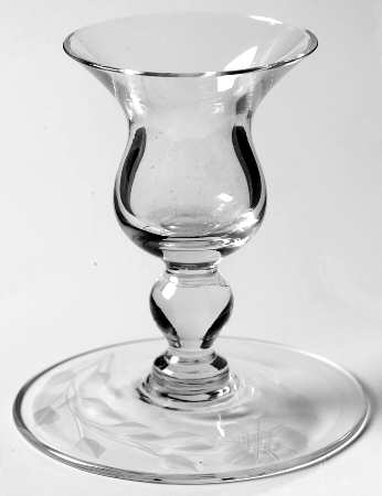 Cornflower (Smooth Stem, Non Optic) 5" Single Light Candlestick