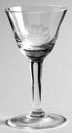 Cornflower (Smooth Stem, Non Optic) Cordial Glass