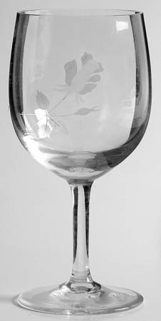 Midnight Rose Wine Glass