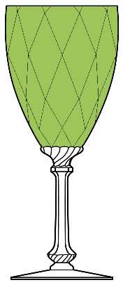 Old Dominion Green (Green Bowl, Clear Stem)