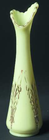 Winged Scroll Custard (Gold Accents) 5"-8" Small Swung Bud Vase