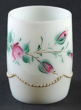 Beaded Swag Opal 8 Oz Flat Tumbler