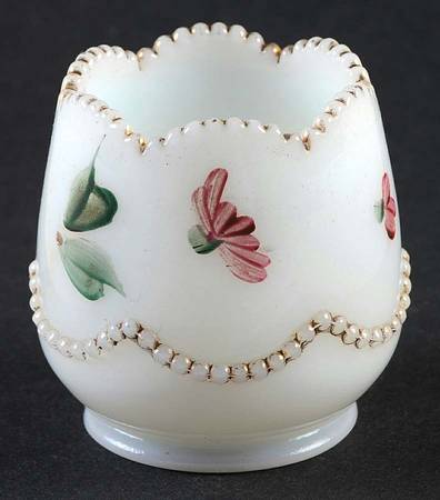 Beaded Swag Opal Toothpick Holder
