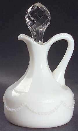 Beaded Swag Opal 6 Oz Cruet & Stopper