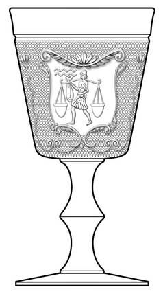 Zodiac Clear (Stem 1590, Astrological) by Heisey