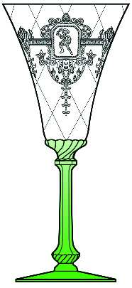 Trojan Moongleam Green Stem (Stem 3368, Etch 445)) by Heisey