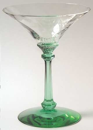 Albemarle Green (Green Stem, Clear Bowl) Champagne/Tall Sherbet